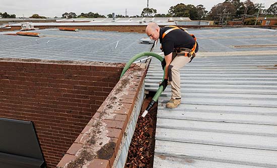 Gutter Being Cleaned in Dandenong